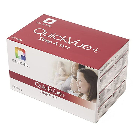 QuickVue Strep A Rapid Test Kit Throat Saliva Sample test Cassettes, 25 Test Per Box