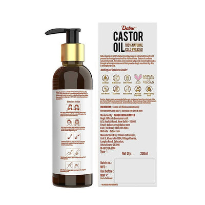 Dabur Castor Oil 100% Natural Cold Pressed