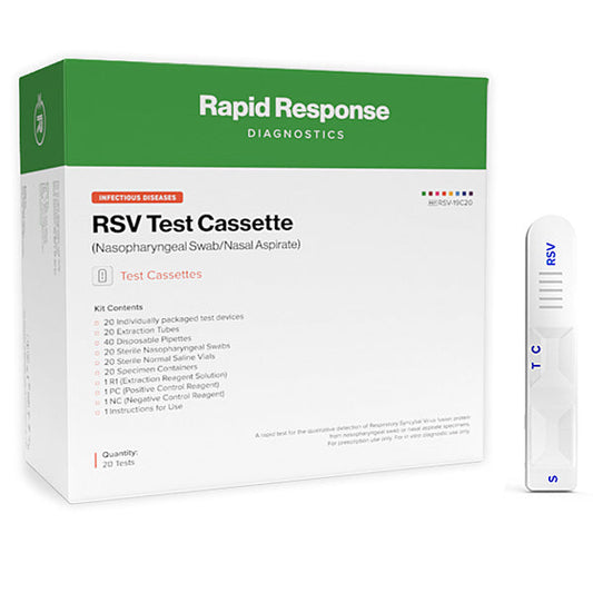RSV Test Kit Cassettes (Rapid Results) Nasopharyngeal Swab Test 20/Box *Non Stock 3-4 Days*