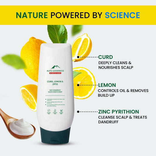Alps Goodness Curd, Lemon & ZPTO Anti Dandruff Hair Conditioner