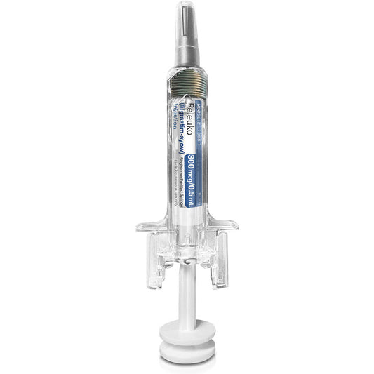 Releuko Filgrastim-Ayow Injection 300mcg/0.5 mL Prefilled Syringes 27 gauge x 1/2 inch Needle **Refrigerated (RX)