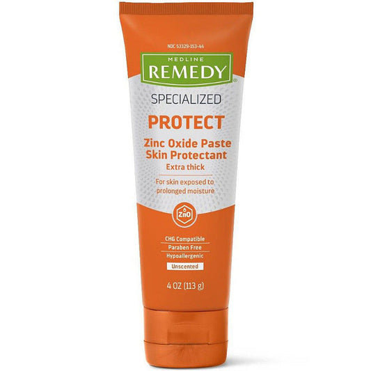 Remedy Protect Zinc Oxide Paste Skin Protective Barrier Cream, Extra Thick 4 oz