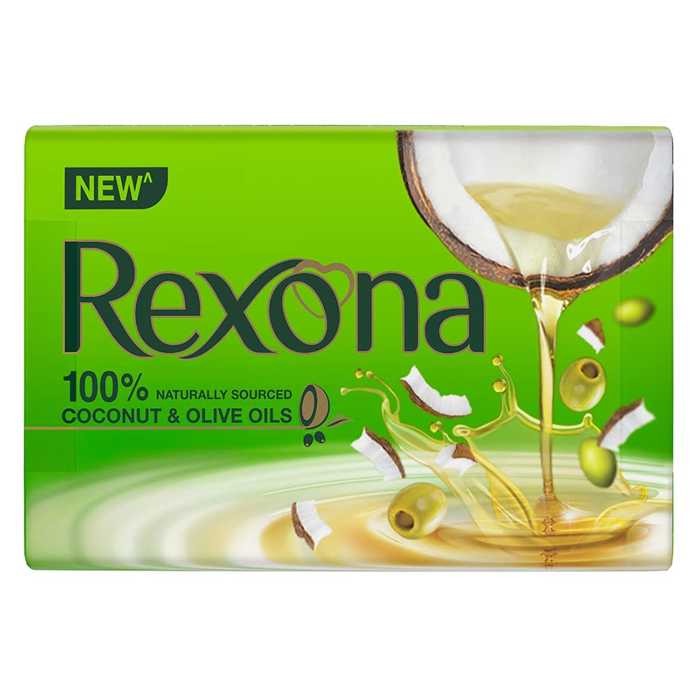Rexona Coconut and Olive Oil Soap (100 gm, Pack of 4)