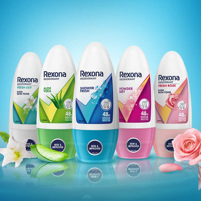 Rexona Fresh Lily Even Skin Tone Roll On, Keeps Skin Fresh & Clean (50 ml)