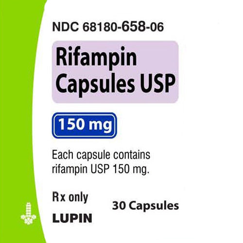 Rifampin 150 mg Capsules Antibiotic Medication 30 Count (RX)