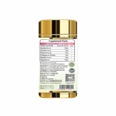 Vitaminnica Plant Based Collagen- Hyaluronic Acid & Vitamin C - Skin, Hair, Bones & Joints