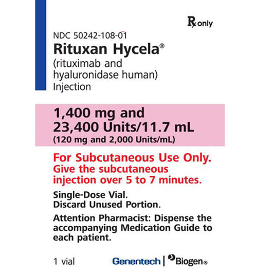 Rituxan Hycela (rituximab/hyaluronidase human) 1400 mg and 23400 Units Single-Dose Vial **Refrigerated