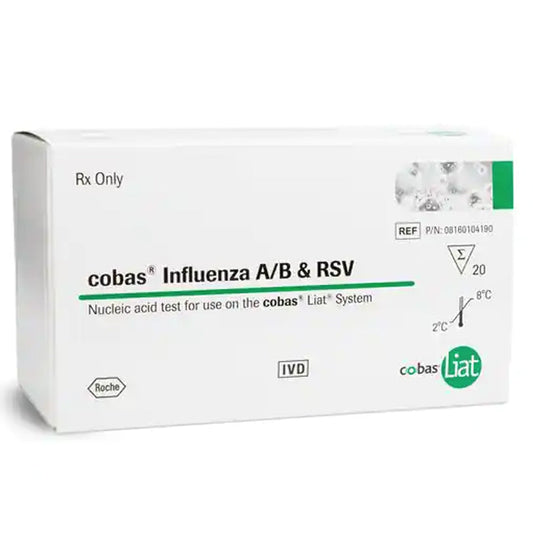 Cobas Liat Nucleic Acid Test Influenza A+B Respiratory Syncytial Virus (RSV) For Cobas Liat Automated PCR Analyzer, 20 Tests **Requires Refrigeration*