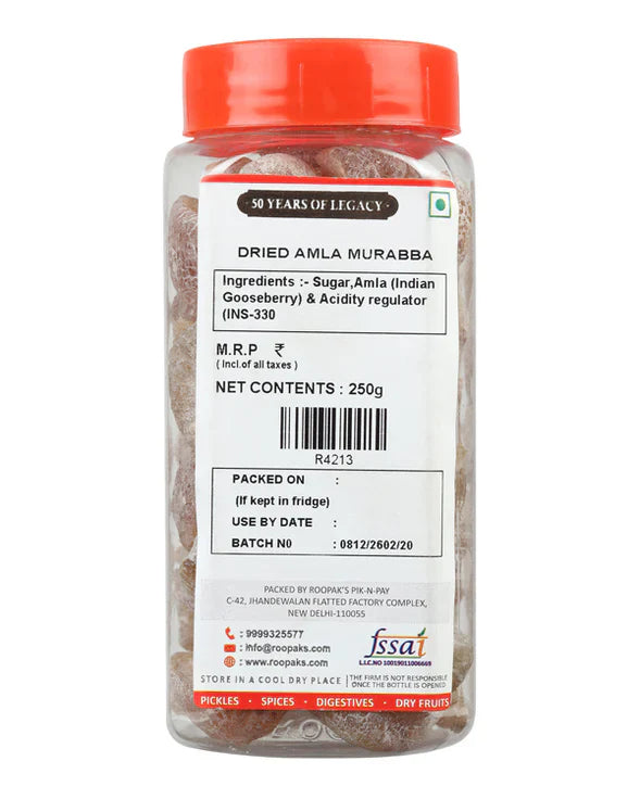 Roopak (since 1958) Dried Amla Murabba - 250 gms