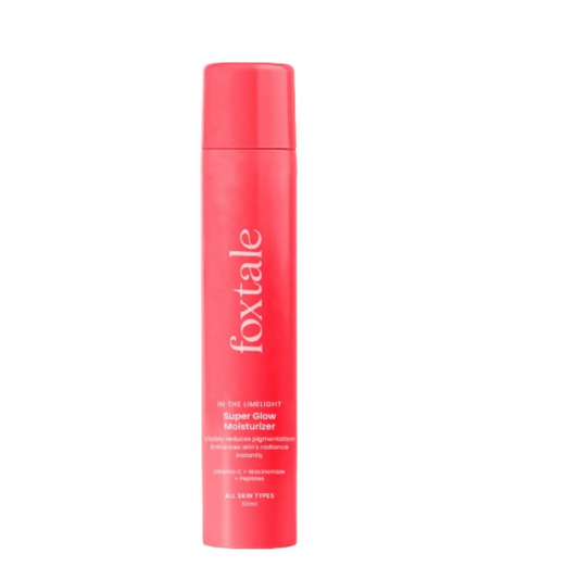 Foxtale Vitamin-C Super Glow Moisturiser With Niacinamide & Peptides For Glowing Skin