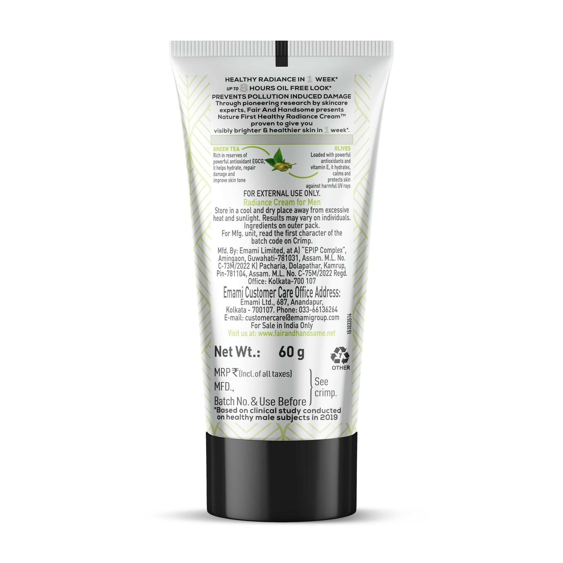 Fair and Handsome Nature First Healthy Radiance Cream