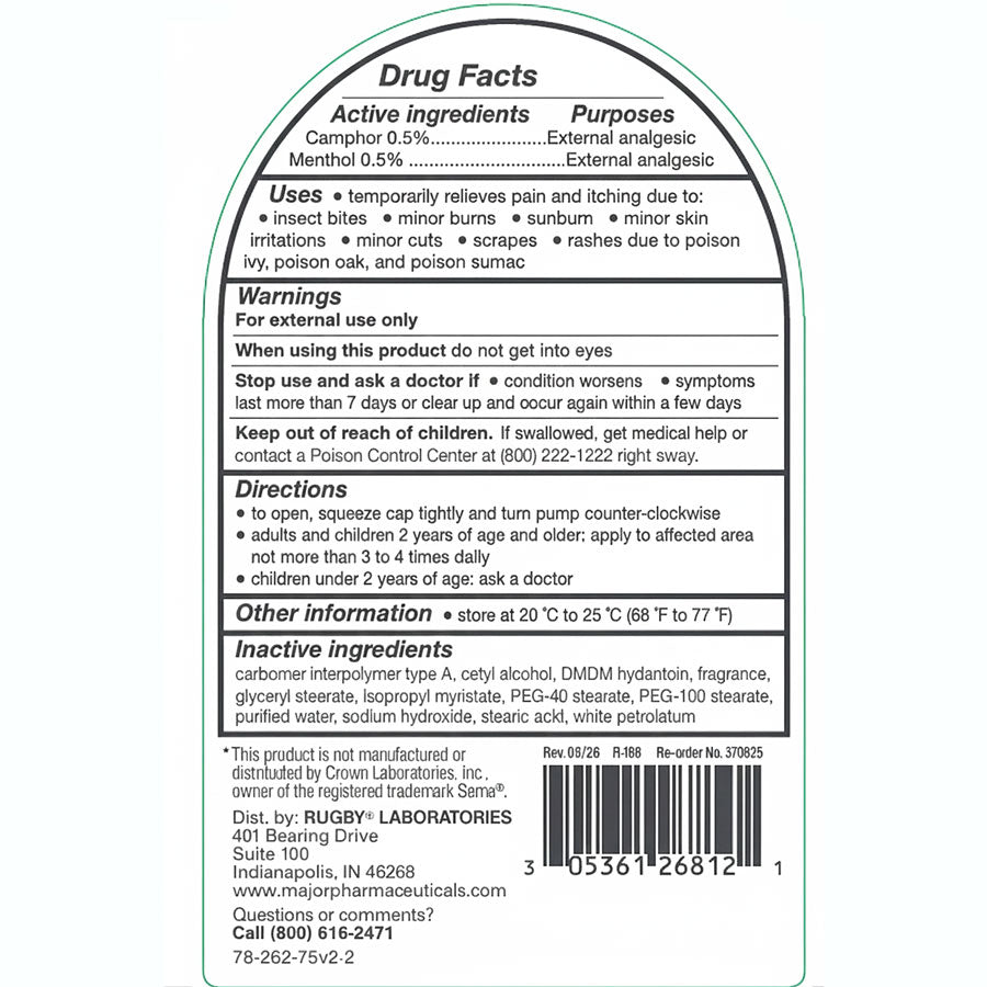 Anti-Itch Lotion with Camphor 0.5% & Menthol 0.5% Pump Bottle 7.5 oz