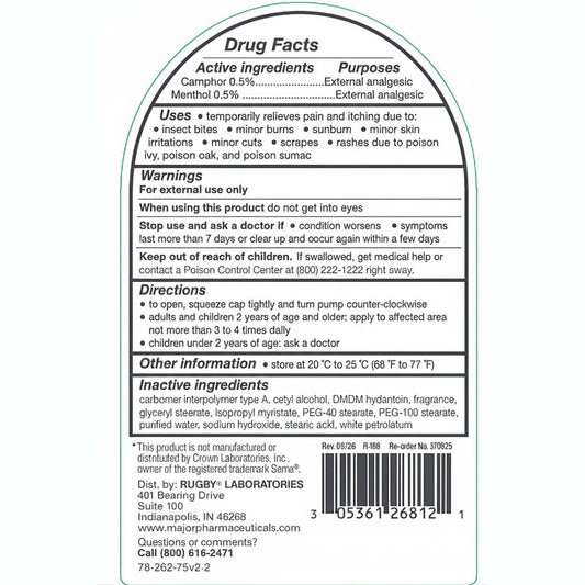Anti-Itch Lotion with Camphor 0.5% & Menthol 0.5% Pump Bottle 7.5 oz