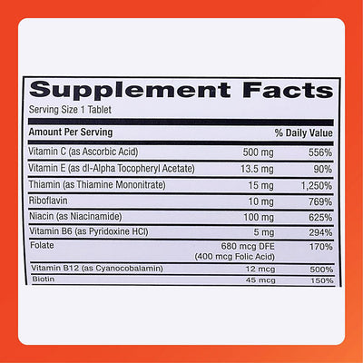 Multivitamin with Zinc Stress Formula for Energy, Immune Support & Stress Relief 60 Count