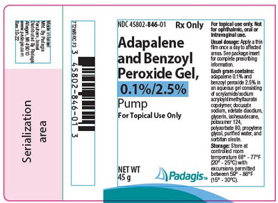 Adapalene and Benzoyl Peroxide Gel 0.1% / 2.5% Pump Bottle 45 Gram (Rx)
