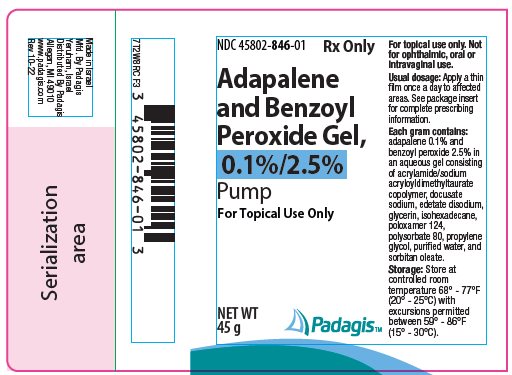 Adapalene and Benzoyl Peroxide Gel 0.1% / 2.5% Pump Bottle 45 Gram (Rx)