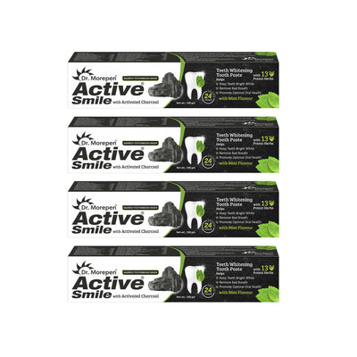 Dr. Morepen Active Smile Charcoal Toothpaste for Teeth Whitening & Bad Breath Removal