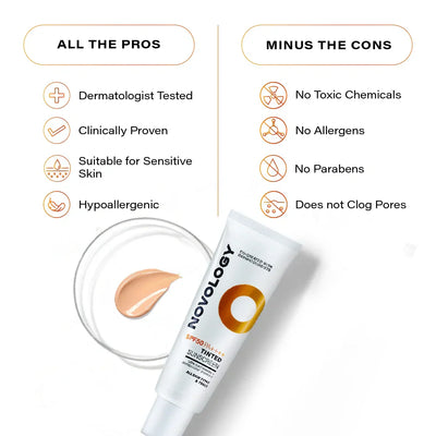 Novology Tinted Sunscreen Spf 50 PA | 50 gms