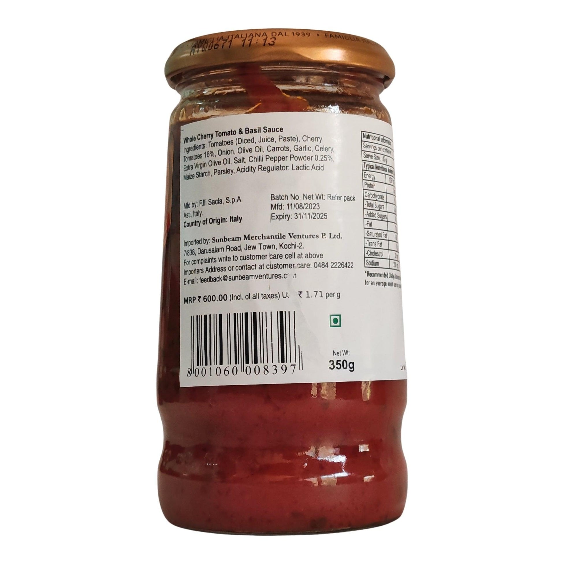 Whole Cherry Tomato Pasta Sauce