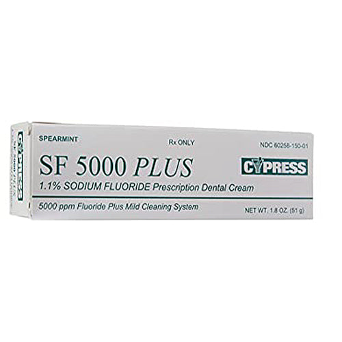 Sodium Fluoride 1.1% Dental Cream SF with Spearmint Flavor (Rx)