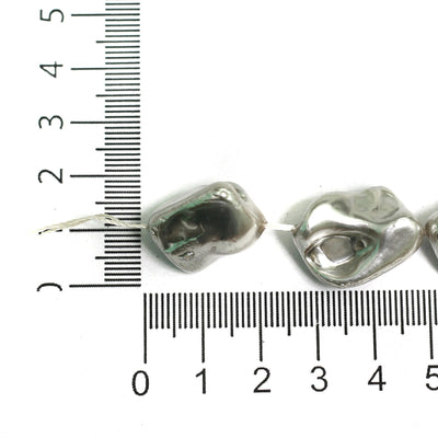 1 String, 22mm Silver Shell Pearl Beads