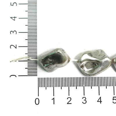 1 String, 22mm Silver Shell Pearl Beads