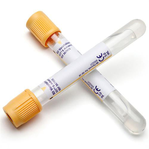 SST Blood Collection Tubes with Clot Activator and Separator Gel Additive for 3.5 mL 13mm x 75mm with Hemogard Closure, 100/box