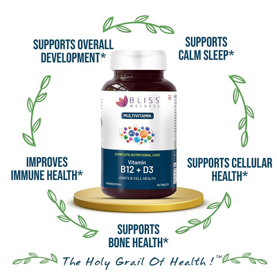 Bliss Welness Vitamin B12+D3 Tablets