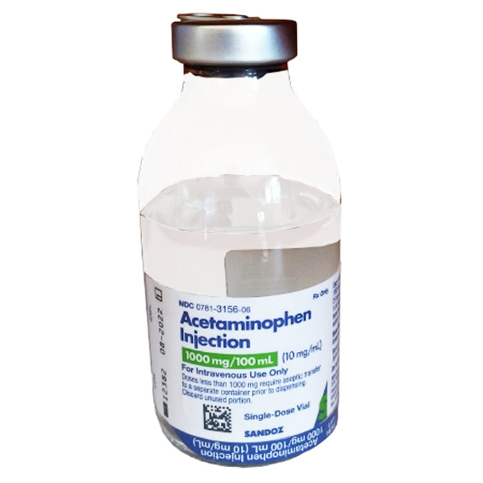 Acetaminophen for Injection 10 mg Single-dose Vials, 10/Tray (Rx)