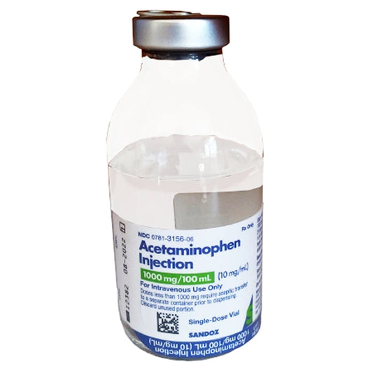 Acetaminophen for Injection 10 mg Single-dose Vials, 10/Tray (Rx)