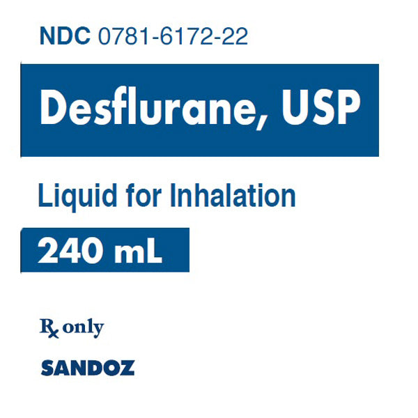 Desflurane Liquid for Anesthesia Inhalation 240 mL x 6/Case by Sandoz ...