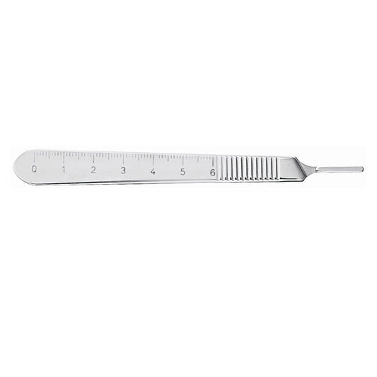 Scalpel Handle For 10, 11, 15 Size Blades, Stainless Steel Size 3
