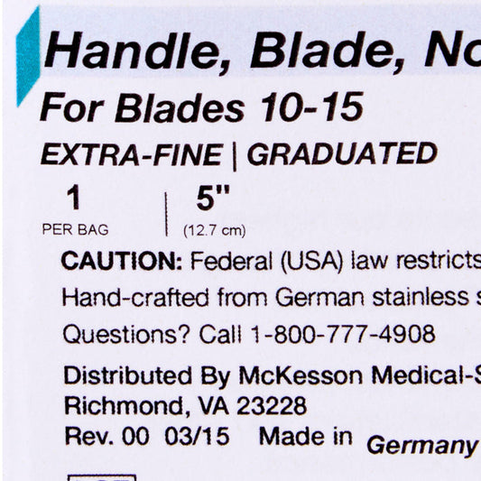 Scalpel Handle For 10, 11, 15 Size Blades, Stainless Steel Size 3