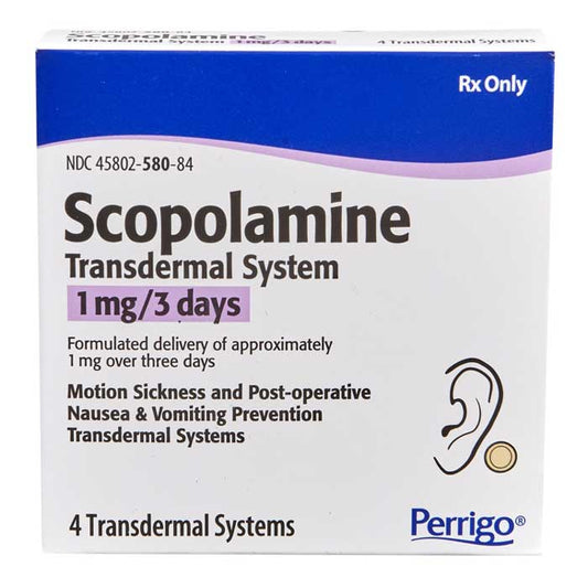 Scopolamine Transdermal System 1 mg/3 days  (Rx)
