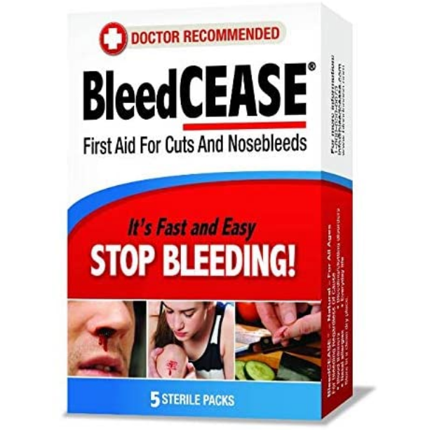 BleedCEASE First Aid Sterile Packings for Cuts and Bruises, 5 count