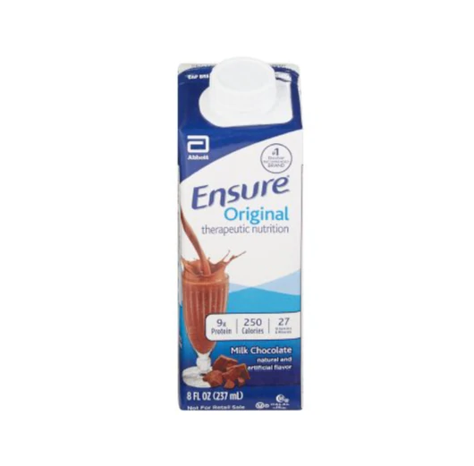 Ensure Original Therapeutic Nutrition Shake Chocolate Flavor, 8 fl oz. Cartons, Case of 24