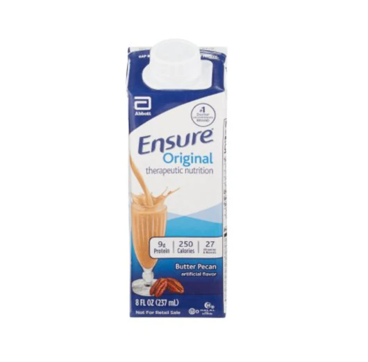 Ensure Original Therapeutic Nutrition Shake Butter Pecan Flavor, 8 fl oz. Cartons, Case of 24