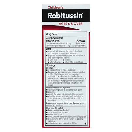 Children's Robitussin Long-Acting Cough & Cold Medicine, Fruit Punch 4oz Bottle
