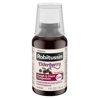 Children's Robitussin Cough & Chest Congestion Medicine, Elderberry 4 oz
