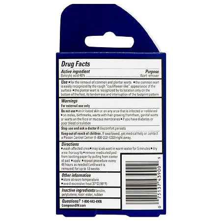 Compound W Maximum Strength One Step Invisible Wart Remover Strips, 14 Count