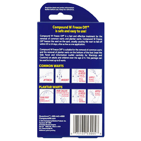 Compound W Freeze Off Maximum Freeze Wart Removal System, 8 Applications