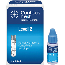 Bayer Contour Next Level 2 Control Solution for Blood Glucose Monitor, 2.5. mL Vial