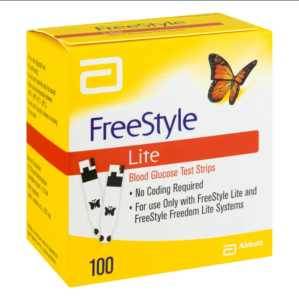 Freestyle Lite Blood Glucose Test Strips, 100 Count