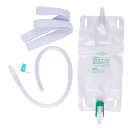 Urinary Leg Bag Dispoz-a-Bag with Anti-Reflux Valve, 19 oz. Vinyl