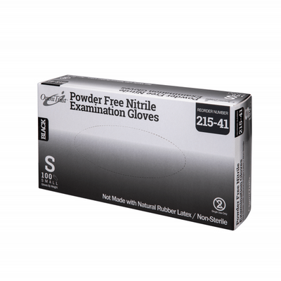 Black Nitrile Gloves Powder Free, Disposable Exam Gloves (Latex Free) 100/Box