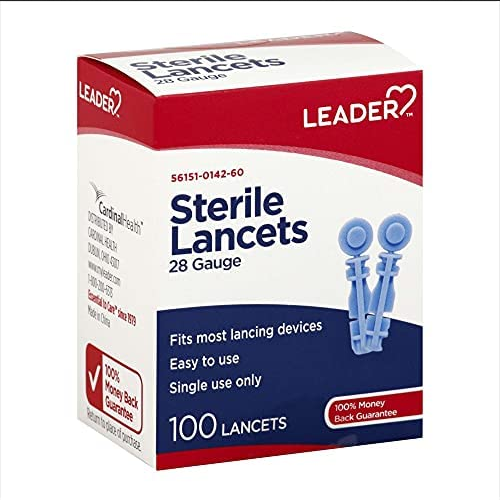 Diabetes Finger Lancets 28 Gauge, Ultra Thin 100/box