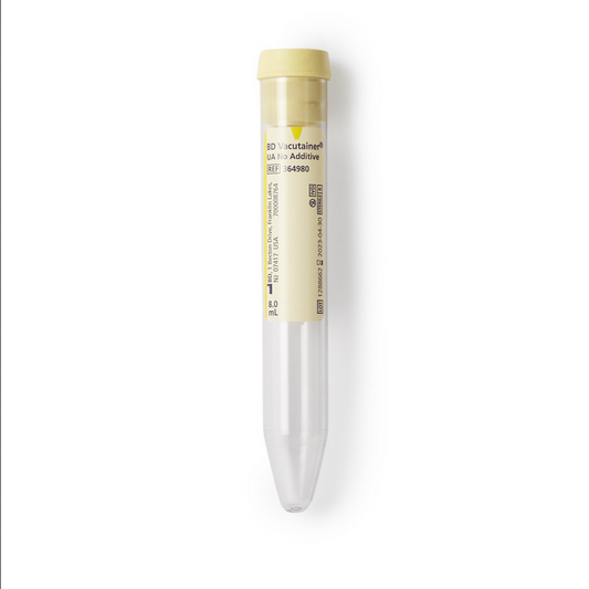 BD 364980 Vacutainer Plus Urinalysis Conical Urine Tubes 16x100mm, 8.0 mL, 100/box