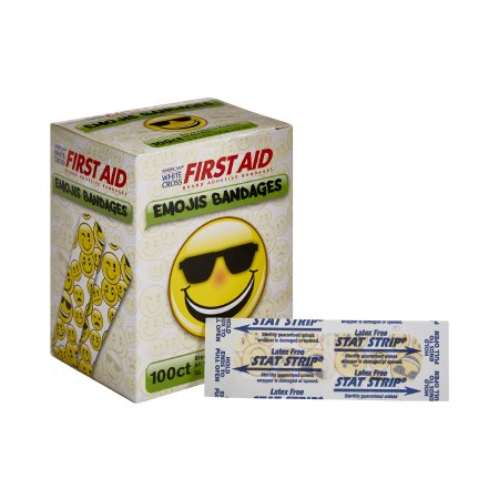 Kids Adhesive Bandage, Stat Strips 3/4 x 3 Inch Sterile, 100/Box