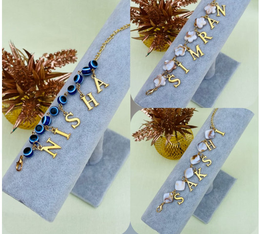 Rakhi Hamper Name Bracelet Bhabhi Rakhi