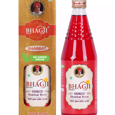 Bhagji Sugarless Rose Sharbat | 750 ML